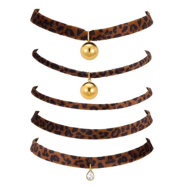 Wholesale Leopard Print Choker Necklaces