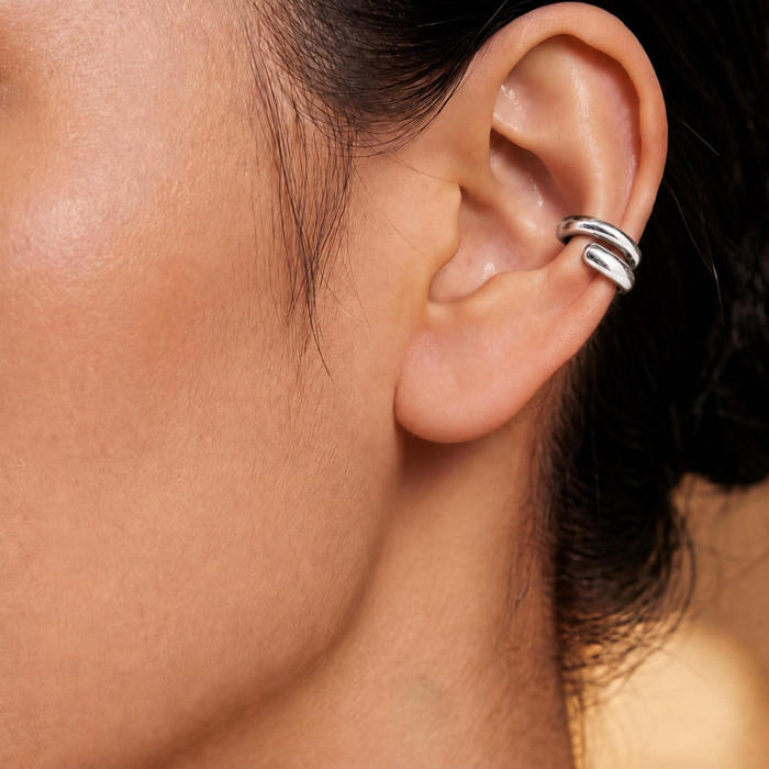 Wholesale Stainless Steel Double Band Ear Cuff Earrings