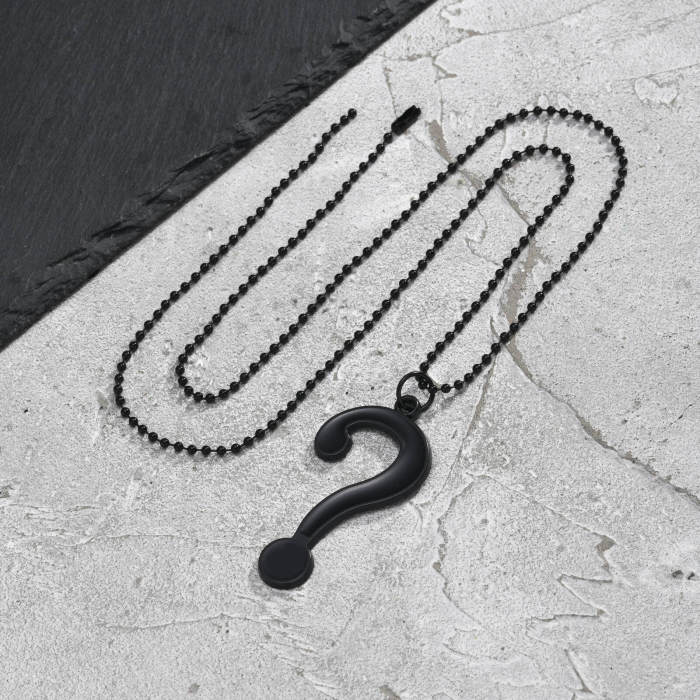 Wholesale Black Question Mark Pendant Necklace