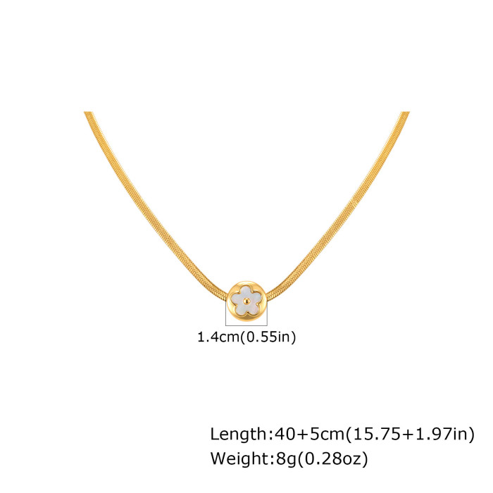 Wholesale Stainless Steel Waterproof Non-Tarnish Lucky Flower Jewelry