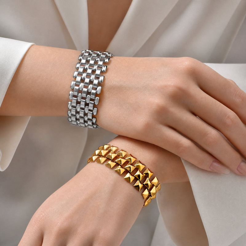 Wholesale Stainless Steel Multi-Row Link Bracelets