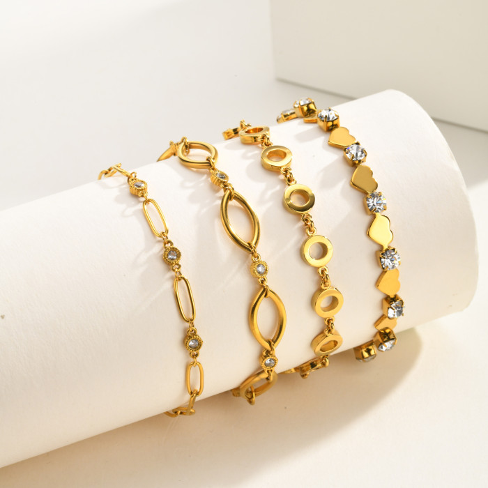 Wholesale Gold PVD Stainless Steel Bracelets – Four Styles