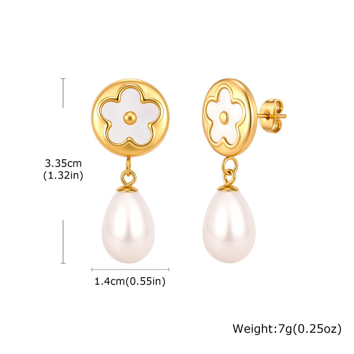 Wholesale Stainless Steel Waterproof Non-Tarnish Lucky Flower Jewelry