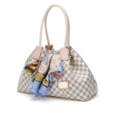 GOWELL Checkered Women PU Totes Designers Luxury Handbags Women Shoulder Bags Female Top-handle Bags Fashion Handbags