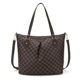 GOWELL Checkered Top Brand Luxury Women Handbags Large Capacity Shopping Tote Bags Fashion Famous Design Travel Handle Bags Big Shoulder Totes For Lady