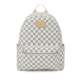 GOWELL Fashion Checkered Tote Shoulder Handbags Bag with inner pouch PU Vegan Leather(White)