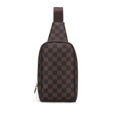 GOWELL Checkered 2020 New Arrival Men's Handbags Casual Daily Crossbody Bags Fashion Leather Classic Pattern Chest Bags For Male Purse
