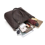 GOWELL Checkered Top Brand Luxury Women Handbags Large Capacity Shopping Tote Bags Fashion Famous Design Travel Handle Bags Big Shoulder Totes For Lady