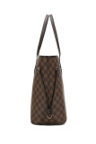 GOWELL Checkered Women Top Famous Designer Leather Handbags Luxury Shoulder Bags Classic Tote For Lady Large Capacity Shopping Travel Handle Totes Bags