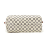 GOWELL Checkered Fashion Casual Shoulder Bag Handle Bag Lady Big Capacity Shopping Purse PU Leather Top Famous Designer Female Tote