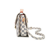 GOWELL Checkered Tote Shoulder Crossbody Bag Hobo Purses and Handbags with inner pouch - Women PU Vegan Leather