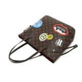 GOWELL Checkered Women Top Famous Designer Leather Handbags Luxury Shoulder Bags Classic Tote For Lady Large Capacity Shopping Travel Handle Totes Bags