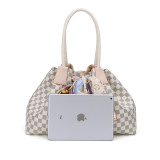 GOWELL Checkered Women PU Totes Designers Luxury Handbags Women Shoulder Bags Female Top-handle Bags Fashion Handbags