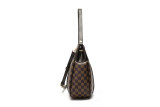 GOWELL Checkered Ladies PU Travel Fashion Simple Tote Bag Shoulder Bag Crossbody Bag