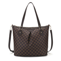 GOWELL Checkered Top Brand Luxury Women Handbags Large Capacity Shopping Tote Bags Fashion Famous Design Travel Handle Bags Big Shoulder Totes For Lady