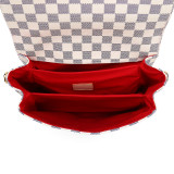 GOWELL Checkered Tote Shoulder Crossbody Bag Hobo Purses and Handbags with inner pouch - Women PU Vegan Leather