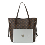 GOWELL Checkered Women Top Famous Designer Leather Handbags Luxury Shoulder Bags Classic Tote For Lady Large Capacity Shopping Travel Handle Totes Bags