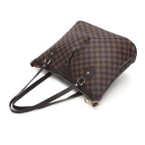 GOWELL Checkered Top Brand Luxury Women Handbags Large Capacity Shopping Tote Bags Fashion Famous Design Travel Handle Bags Big Shoulder Totes For Lady