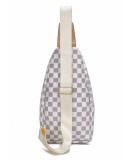 GOWELL Checkered Men's Crossbody Chest Bags Casual Leather Sports Sling Bags Fashion Famous Designer Phones Beslt Bags Purse For Men
