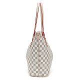 GOWELL Checkered Top Brand Luxury Women Handbags Large Capacity Shopping Tote Bags Fashion Famous Design Travel Handle Bags Big Shoulder Totes For Lady