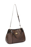 GOWELL Checkered Ladies PU Travel Fashion Simple Tote Bag Shoulder Bag Crossbody Bag