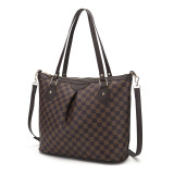 GOWELL Checkered Top Brand Luxury Women Handbags Large Capacity Shopping Tote Bags Fashion Famous Design Travel Handle Bags Big Shoulder Totes For Lady
