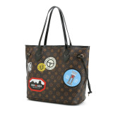 GOWELL Checkered Women Top Famous Designer Leather Handbags Luxury Shoulder Bags Classic Tote For Lady Large Capacity Shopping Travel Handle Totes Bags