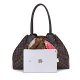 GOWELL Checkered Women PU Totes Designers Luxury Handbags Women Shoulder Bags Female Top-handle Bags Fashion Handbags