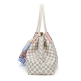 GOWELL Checkered Women PU Totes Designers Luxury Handbags Women Shoulder Bags Female Top-handle Bags Fashion Handbags