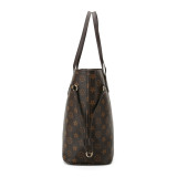 GOWELL Checkered Women Top Famous Designer Leather Handbags Luxury Shoulder Bags Classic Tote For Lady Large Capacity Shopping Travel Handle Totes Bags