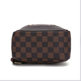 GOWELL Checkered Men's Crossbody Chest Bags Casual Leather Sports Sling Bags Fashion Famous Designer Phones Beslt Bags Purse For Men
