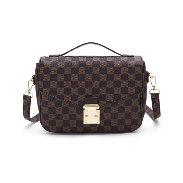 GOWELL Checkered Tote Shoulder Crossbody Bag Hobo Purses and Handbags with inner pouch - Women PU Vegan Leather