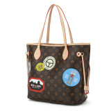 GOWELL Checkered Women Top Famous Designer Leather Handbags Luxury Shoulder Bags Classic Tote For Lady Large Capacity Shopping Travel Handle Totes Bags