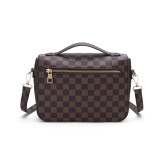 GOWELL Checkered Tote Shoulder Crossbody Bag Hobo Purses and Handbags with inner pouch - Women PU Vegan Leather