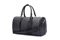GOWELL Checkered 2020 Hot Handbags Unisex PU Leather Duffles Large Capacity Luggage Bags Women and Men Fashion Travel Bags