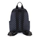 GOWELL Fashion Checkered Tote Shoulder Handbags Bag with inner pouch PU Vegan Leather(Black)