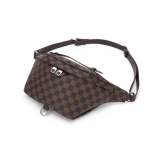 GOWELL Checkered Tote Waist Pocket Shoulder Bag with inner pouch - PU Vegan Leather Weekender Travel Bags