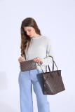 GOWELL Checkered Women Top Famous Designer Leather Handbags Luxury Shoulder Bags Classic Tote For Lady Large Capacity Shopping Travel Handle Totes Bags