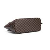 GOWELL Checkered Women Top Famous Designer Leather Handbags Luxury Shoulder Bags Classic Tote For Lady Large Capacity Shopping Travel Handle Totes Bags