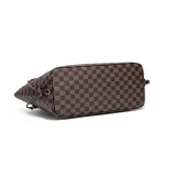 GOWELL Checkered Women Top Famous Designer Leather Handbags Luxury Shoulder Bags Classic Tote For Lady Large Capacity Shopping Travel Handle Totes Bags