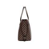GOWELL Checkered Women Top Famous Designer Leather Handbags Luxury Shoulder Bags Classic Tote For Lady Large Capacity Shopping Travel Handle Totes Bags