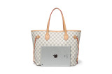 GOWELL Checkered Women Top Famous Designer Leather Handbags Luxury Shoulder Bags Classic Tote For Lady Large Capacity Shopping Travel Handle Totes Bags