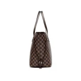 GOWELL Checkered Women Top Famous Designer Leather Handbags Luxury Shoulder Bags Classic Tote For Lady Large Capacity Shopping Travel Handle Totes Bags