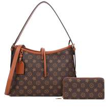 GOWELL Top Handle Satchel Bags for Women, Shoulder Purses with Wallet, Black Messenger Tote Bag.Shoulder & Crossbody Bag Size: (12 X 5.1 X9.5inch)
