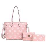 GOWELL New Tote Bag Set for Women, 3-in-1 PU Leather Shoulder Purses with Wallet, Crossbody Satchel Fashion Hobo Handbags Top Handle Satchel Bags