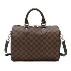 GOWELL Checkered Women PU Leather Tote Bag Tassels Leather Shoulder Handbags Fashion Ladies Purses Satchel Messenger Bags