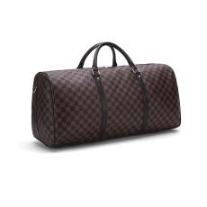 GOWELL Weekenders Bags Fashion Checkered Travel PU Leather Oversized Weekender Travel Bag Overnight Handbag Gym Bag for Large