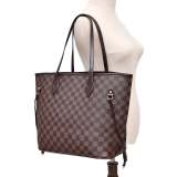 GOWELL Checkered Women Top Famous Designer Leather Handbags Luxury Shoulder Bags Classic Tote For Lady Large Capacity Shopping Travel Handle Totes Bags