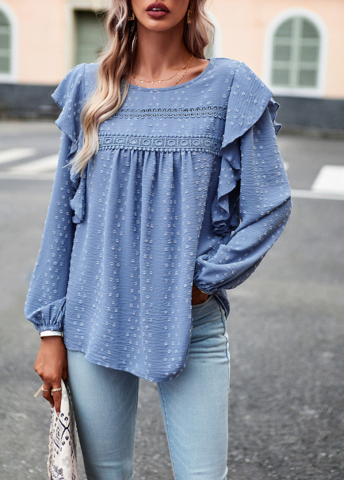 Womens Casual Long Sleeve Solid Shirt