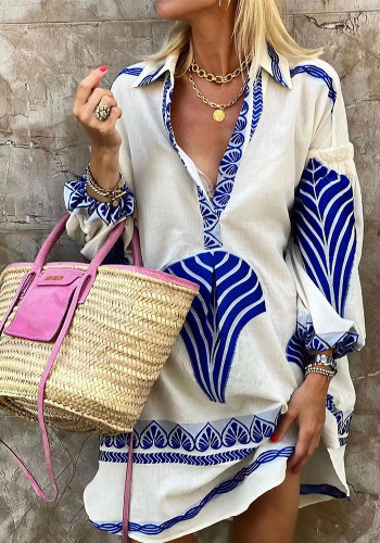 Spring Summer Casual Long Shirt Loose Holidays Slit Women Top